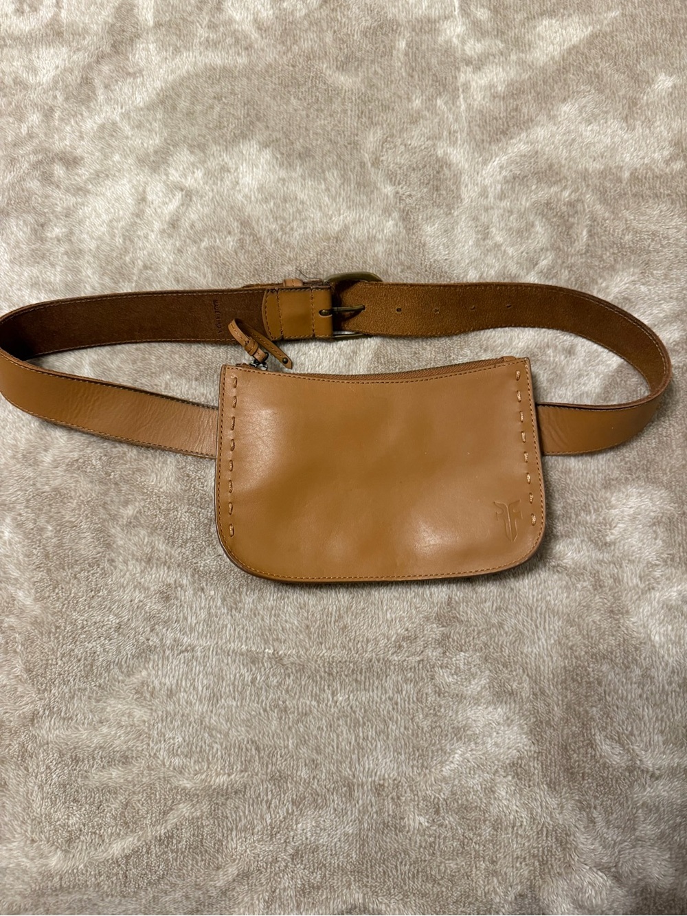 Frye Classic Tan Leather Belt Bag